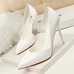 Damen Pumps Damen High Heels Schuhe Damen Schuhe Braut Hochzeit Schuhe Absätze klassische Pumps Stiletto 36 weiß