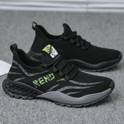 Lässige, höhenverstärkende Schuhe Atmungsaktive Herrenschuhe Fliegende, gewebte Sneakers Laufschuhe 39 schwarz