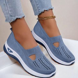 Damenschuhe Sommer Atmungsaktive Schuhe Rutschfeste Weiche Sohle Freizeitschuhe Wanderschuhe 39 himmelblaue