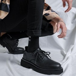 Wasserdichte, rutschfeste Herrenstiefel im britischen Stil für den Geschäfts- und Hochzeitsbräutigam, atmungsaktive Freizeitschuhe aus Leder für Herren 44 schwarz