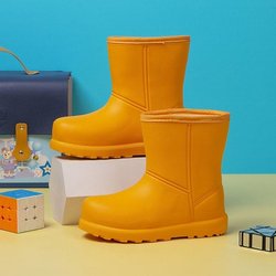 Winter wasserdichte Schneestiefel Damen und Herren warme Outdoor-Kurzstiefel Anti-Rutsch-Mittelrohr verdickt und plüschig 40
