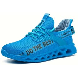 Sicherheitsschuhe mit Stahlkappe für Männer und Frauen, leichte Arbeitsschuhe mit Schutz, durchtrittsichere Arbeitsschuhe, Unisex-Bausicherheits-Arbeitsstiefel 43 blau