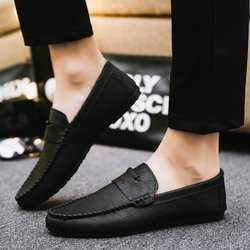 Herren Frühling Herrenschuhe Casual Board Schuhe British One Foot Schuhe 44 schwarz