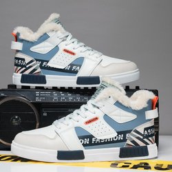 Original Winter Warme Männer Plus Schnee Sneaker Große Größe 47 Slip Weiche Sport Casual Outdoor Männer Turnschuhe Baumwolle Walking Männer Schuhe 48 weiß