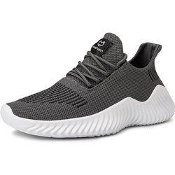 Herrenschuhe Bequeme Herren Freizeitschuhe Atmungsaktive Leichte Sneaker Schwarz Grau Weiß Große Größe 38-46 38 grau