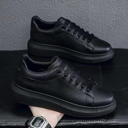 Frühling und Herbst Höhenzunahme Kleine Weiße Schuhe Herren- und Damenmode Vielseitige Paare Freizeitschuhe 40 schwarz