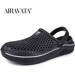 Mode Herren Damen Sommer Clogs rutschfeste Unisex Strand Atmungsaktive Sandalen Garten Bad Hausschuhe Schuhe 42 schwarz