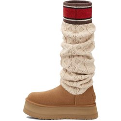 UGG Classic Sweater Letter Tall Kastanie Damen Sneaker Braun 1144044-CHE 37
