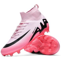 Neue Fußballschuhe für Erwachsene pink Jungen und Mädchen Teenager Kinder Studenten lange Nägel AG gebrochene Nägel TF Training 40