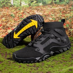 Rutschfeste Outdoor-Wander- und Kletterschuhe: Verschleißfest, Wat- und Angelbereit 42 schwarz