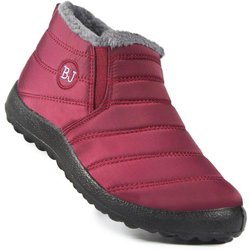 Klassische lässige Herren-Damen-warme Knöchel-Schneestiefel, Winterschuhe 41 rot