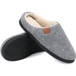 Herren Hausschuhe Winter Warm Home Hausschuhe Indoor Baumwolle Hausschuhe Paar Schlafzimmer Bodenschuhe Plus Size 42-43 licht grau