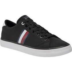 Tommy Hilfiger Hi Vulc Low Stripes Mesh Herren-Sportschuhe, schwarz. 41 41 schwarz