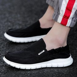 Old Beijing Stoffschuhe Herren Frühling Atmungsaktive Slip-On-Schuhe Arbeitsschuhe Freizeitschuhe Skateschuhe Bequeme Sneakers Papa-Schuhe 39 schwarz