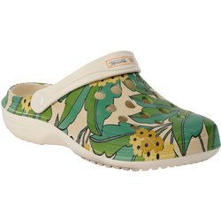 Regatta Orla Tropical Leaves Leichte Clogs für Damen 3 UK grün