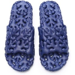 Paar Sandalen Weiblichen Sommer Hause Innen Bad Baden Rutschfeste Weichen Boden Männer 44-45 navy blau