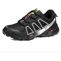 Herren Wanderschuhe Outdoor Cross-Country Laufschuhe Mesh Wandertrainingsstiefel Geeignet für Arbeit Angeln Wandern Sportschuhe 42 schwarz