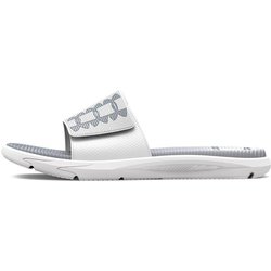 Under Armour Mercenary Slide Weiß Halo Grau Unisex Sneaker 3025851-100 44