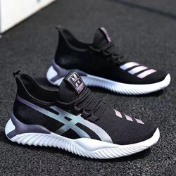 Herrenschuhe 2023 Sommer atmungsaktive Sport- und Freizeitschuhe Herren Boardschuhe Mode bequeme Mesh-Schuhe 44 schwarz