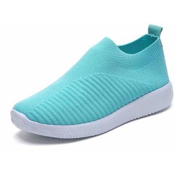 Sommer Frauen Schuhe Leichte Atmungsaktive Mesh Casual Schuhe Frauen Turnschuhe Wanderschuhe Frau 41 blau