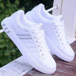 Herren Casual Sneakers Koreanischer Stil Mode Weiße Schuhe Atmungsaktive Sportschuhe für Männer 44