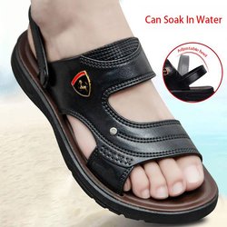 WTEMPO Sommer-Herren-Sandalen mit dicken Sohlen und weichem Boden, rutschfeste Hausschuhe für den Innenbereich, modische Flip-Flops, Strandschuhe 41 schwarz