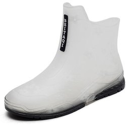 Damen Regenschuhe rutschfeste Mädchen Gummischuhe Transparente kurze Stiefel 38 schwarz