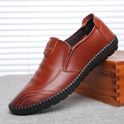 Mode Männer Echtes Leder Schuhe Schnüren Casual Schuhe Männer Weiche Flache Basis Schuhe 44 braun