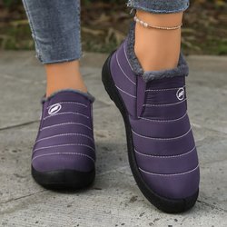 Größe 48 Ultrawarme Winterstiefel - Rutschfeste Dicke Sohle, Schneestiefel Runde Zehenpartie, Minimalistisches Design in Uni für Outdoor-Wanderschuh 43