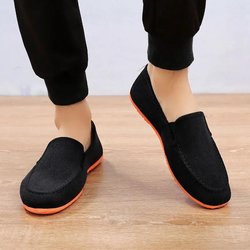 Old Beijing Cloth Shoes Lässige Canvas-Schuhe für Herren mit weicher Sohle und flachem Absatz 43