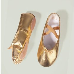 PU-Ballettschuhe, Yoga-Schuhe, Übungsschuhe, goldene und silberne Damen-Tanzschuhe 42 gold