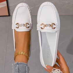 Damenmode Schmetterling Schärpe Diamant Damenschuhe Halbschuhe für Damen 42 weiß