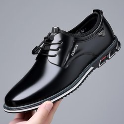 Herren-Lederschuh, lässige Golfschuhe, Herren-Sportschuhe, atmungsaktive Anti-Rutsch-Schuhe, leichte Sportschuhe 41 schwarz