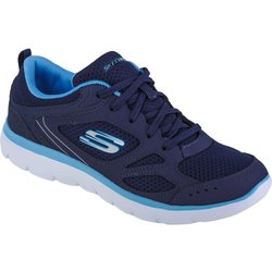 Skechers Summits Suited, Marineblaue Damen-Sneaker 41 dunkelblau