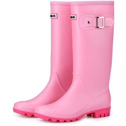 Mode Wasserdichte Regen Schuhe Frauen Erwachsene Hohe Regen Stiefel Lange Wasser Schuhe Damen Stiefel 41 rosa
