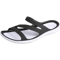 Beliebte Sandalen ohne Absätze Frau Sommer 2024 EVA Einfarbig Casual Hausschuhe Frauen Flache Gelee Schuhe Damen Strand Sandale 40 39 schwarz