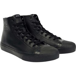 Hugo Herren Dyer Leder High-Top Sneaker 5 UK schwarz