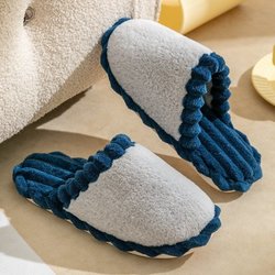 Baumwollpantoffeln Damen Cartoon Winter Schleife Paar Zuhause Rutschfest Weiche Dicke Sohle Indoor Baumwollpantoffeln Herren 44-45