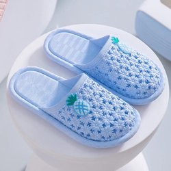 Rutschfeste Hausschuhe für Damen, Sommer-Hausschuhe mit weichem Boden 39 blau