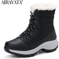 Damen-Wanderschuhe, wasserdicht, für den Winter, Plüsch, Schneestiefel, modisch, lässig, Sportschuhe 39