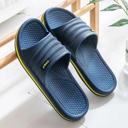 Badeschuhe für Herren und Damen, Sommer, für den Innenbereich, leichte, weiche Unterseite, rutschfeste Bade-/Duschschuhe, geruchsdicht 45 blau