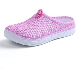 Modische Damen-Strand-Clogs, atmungsaktive Hausschuhe, Größe 35–41 39 rosa