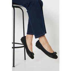 Dorothy Perkins Damen/Damen Paris Bow Detail Wide Ballerinas 6 UK schwarz
