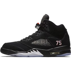 Paris Saint-Germain x Air Jordan 5 Retro Herren Sneakers Schwarz Schwarz-Rot AV9175-001 41