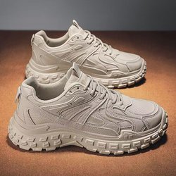 Arbeitsschutzschuhe Herren Sommer Atmungsaktive Mesh-Schuhe Mann Rutschfeste Verschleißfeste Sport Casual Running Papas Schuhe 44 beige