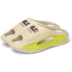 Sommer Sneaker Hausschuhe Für Frauen Männer Dicken Boden Plattform Rutschen Weiche EVA Hohl Unisex Sport Sandalen Casual Strand Schuhe 40-41 grün