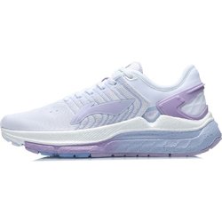 Li Ning Fierce Steed 5 Stoff Stoßdämpfend Rutschfest Verschleißfest Atmungsaktiv Leicht Low-Top Freizeitschuhe Damen Sneaker Weiß Lila ARZR002-2 35⅔