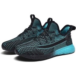 36-48 Herrenschuhe, große Freizeit-Sportschuhe, große, ultraleichte Sportschuhe für Damen 45 cyanblau/schwarz