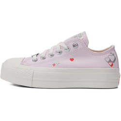 Converse Chuck Taylor All Star Lift Platform Low Y2K Heart Damen Sneakers Lila Flieder-Daze Egret A09115C 36.5