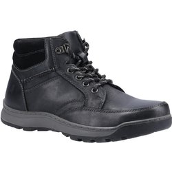 Hush Puppies Herren Grover Lederstiefel 11 UK schwarz